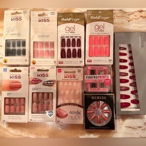 Set of 10 unopened boxes of acrylic press-on nails. Will giveaway with $300+ buy